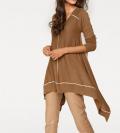 Designer-Pullover camel-ecru Gr. 42