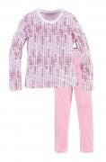 Marken-Kinder-Pyjama weiß-pink Gr. 12