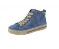 Marken-Leder-High-Top-Sneaker blau