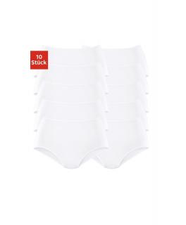 10er-Pack-Taillenslip weiß