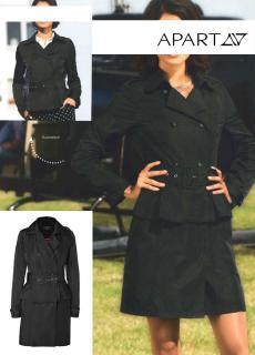 2-in-1-Trenchcoat schwarz