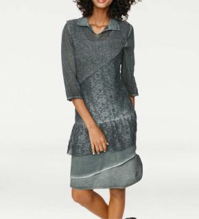 2 tlg. Designer-Kleid tannengrün