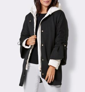 3-in-1 Daunenjacke ecru-schwarz