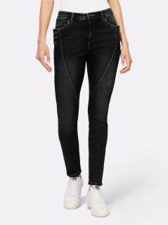 5-Pocket-Jeans in Crinkle-Optik black denim