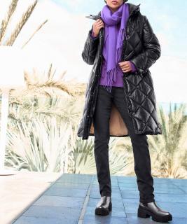 5-Pocket-Push-up-Jeans mit Strass black denim