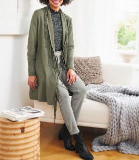 5-Pockets-Stretchhose mitZiersteinchen schlamm