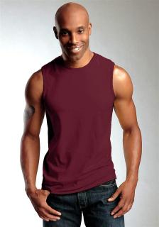 6-er Set-Herren-Muscleshirts Rot-Nuance