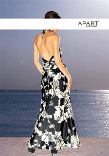 Abendkleid schwarz-creme