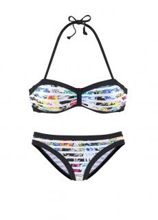 Bandeau-Bikini bunt Cup-A/B