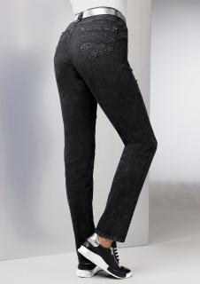 Baumwoll-Modal-Jeans black denim