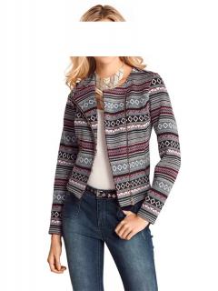 Bikerjacke grau-bunt