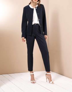 Blazer marine-weiß