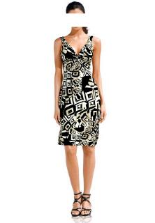 Bodyforming-Kleid schwarz-bunt