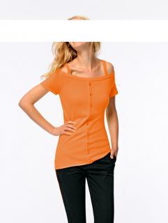 Carrépullover orange