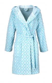 Damen-Badematel blau-weiß
