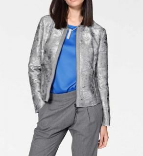 Designer-Blazerjacke silberfarben