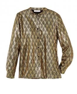 Designer-Bluse gold-schwarz