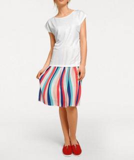 Designer-Blusenshirt weiß-silber
