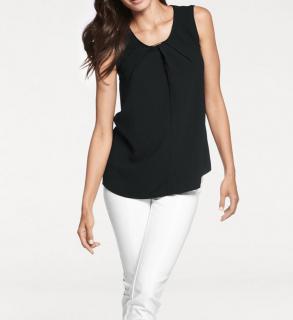 Designer-Blusentop schwarz