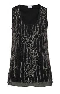 Designer-Blusentop schwarz Gr. 42