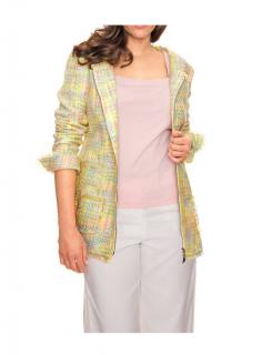 Designer-Boucléblazer gelb-bunt
