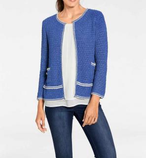 Designer-Cardigan blau