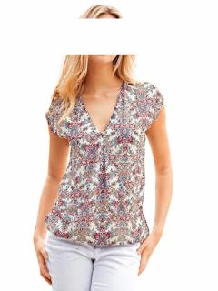 Designer-Chiffonbluse bunt