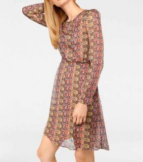 Designer-Chiffonkleid bunt Gr. 42