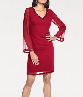Designer-Chiffonkleid rot
