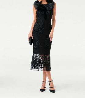Designer-Cocktailkleid schwarz