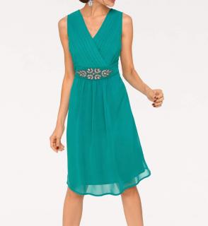 Designer-Cocktailkleid smaragd