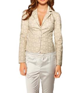 Designer-Druckblazer beige