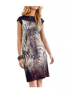 Designer-Druckkleid bunt