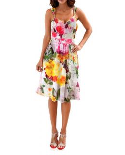 Designer-Druckkleid bunt