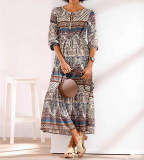 Designer-Druckkleid bunt