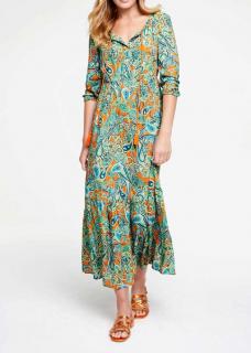 Designer-Druckkleid bunt