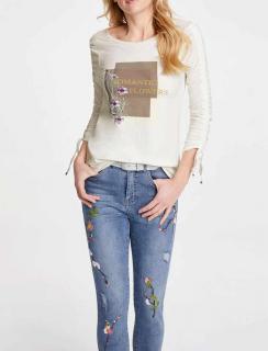 Designer-Druckshirt creme-bunt