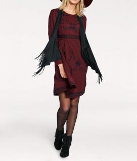 Designer-Fransenweste schwarz