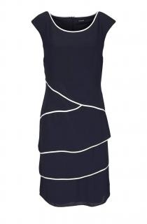 Designer-Georgettekleid marine