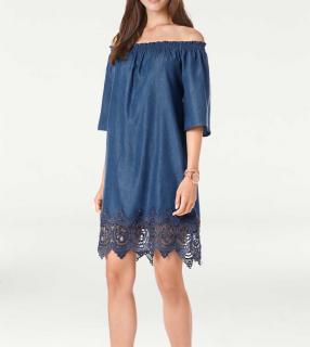 Designer-Jeanskleid blau
