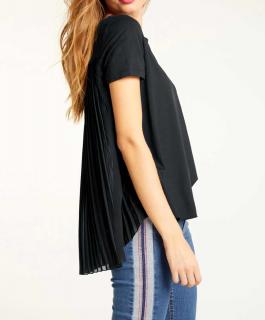 Designer-Jersey-Chiffon-Shirt schwarz