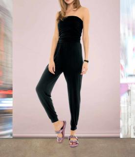 Designer-Jersey-Overall schwarz
