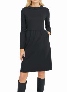 Designer-Jerseykleid schwarz