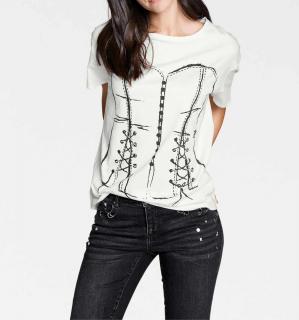 Designer-Jerseyshirt ecru