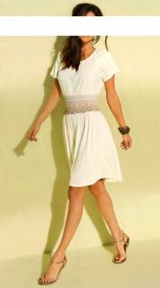 Designer-Kleid ecru