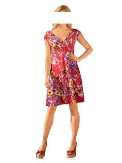 Designer-Kleid rot-bunt