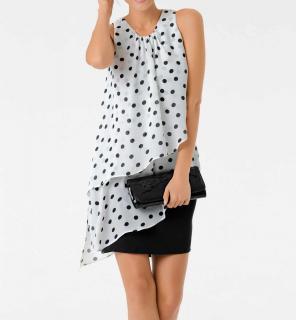 Designer-Kleid schwarz-ecru