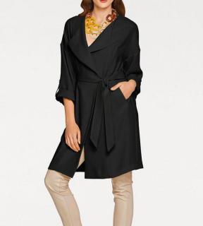 Designer-Kurzmantel schwarz