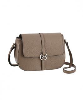 Designer-Ledertasche taupe