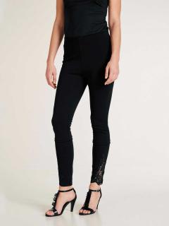 Designer-Leggings mit Spitze schwarz